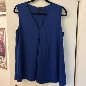 Sleeveless V Neck Theory Silk Blouse
